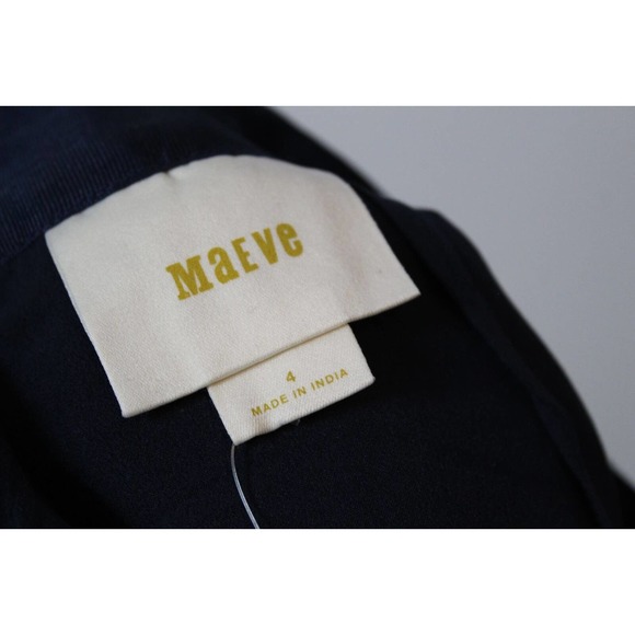 NWT Maeve Anthropologie Pome Blossom Skirt Tulle Navy Orange Size 4 H14086 - Picture 11 of 14